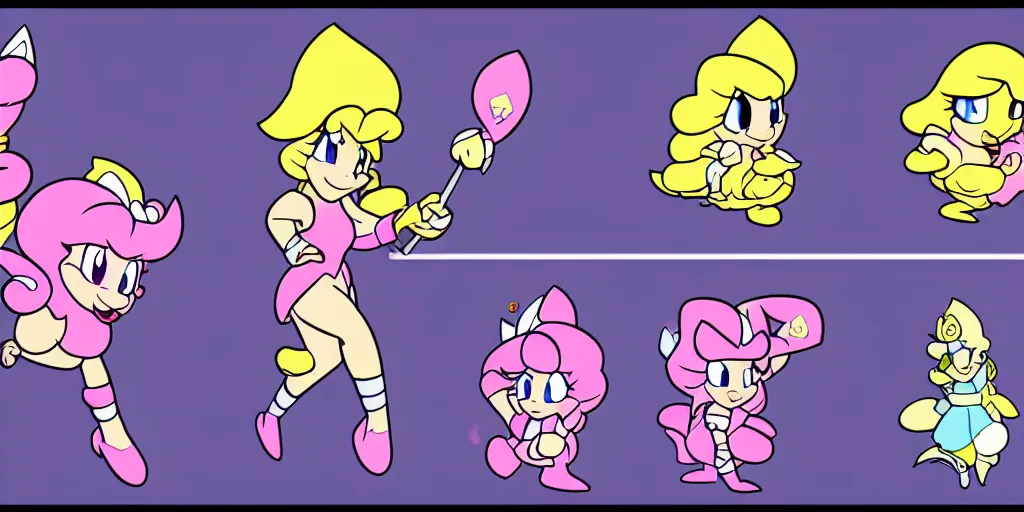 Prompt: PrincessPeach in the Style of Minus8