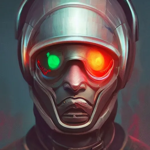 Prompt: a digital painting of a man wearing a helmet, cyberpunk art by sam spratt, featured on zbrush central, elden ring, zbrush, artstation hq, artstation hd
