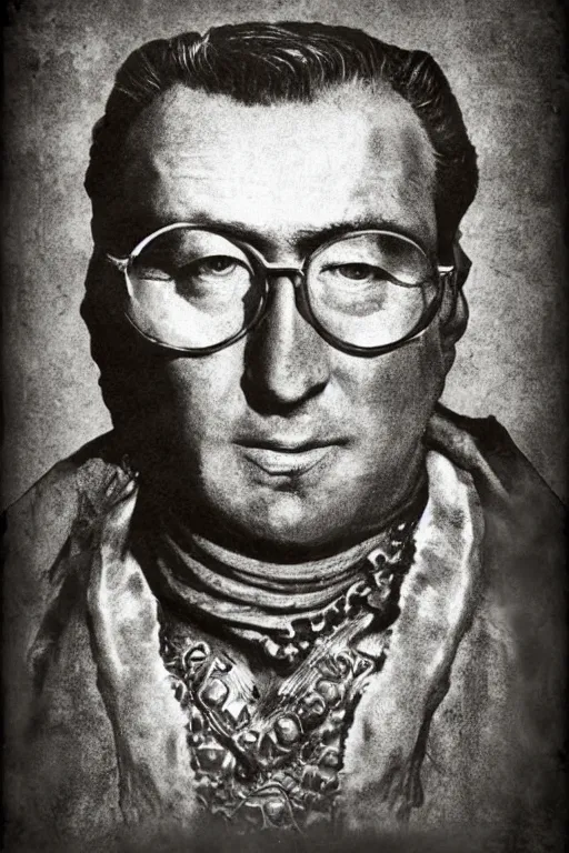 Image similar to king koopa, portrait, full body, symmetrical features, silver iodide, 1 8 8 0 photograph, sepia tone, aged paper, sergio leone, master prime lenses, cinematic