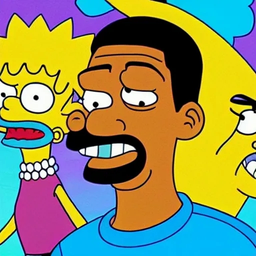 Image similar to Will Smith in The Simpsons TV Show, detailed, colourful masterpiece beautiful beautiful beautiful