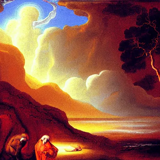 Image similar to creation if Adam painting