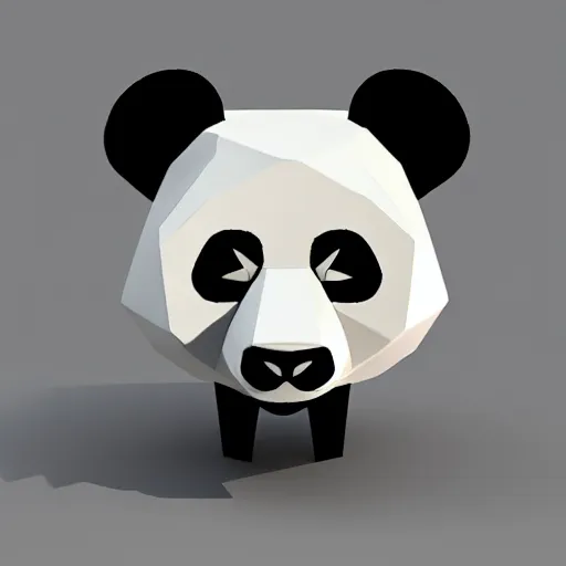 Image similar to low polygon panda 3d