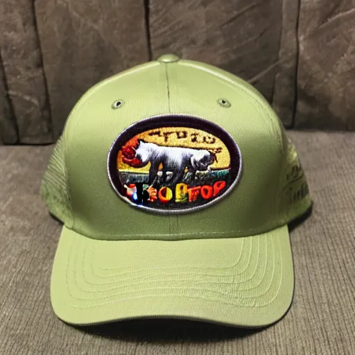 Prompt: bass pro shop logo on a hat, highly detailed