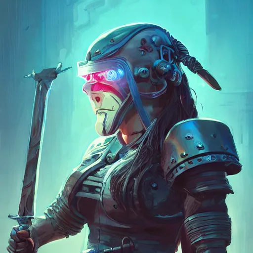 Image similar to cyberpunk viking helmet mask warrior goddess robot ninja fantasy, art gta 5 cover, official fanart behance hd artstation by jesper ejsing, by rhads, makoto shinkai and lois van baarle, ilya kuvshinov, ossdraws