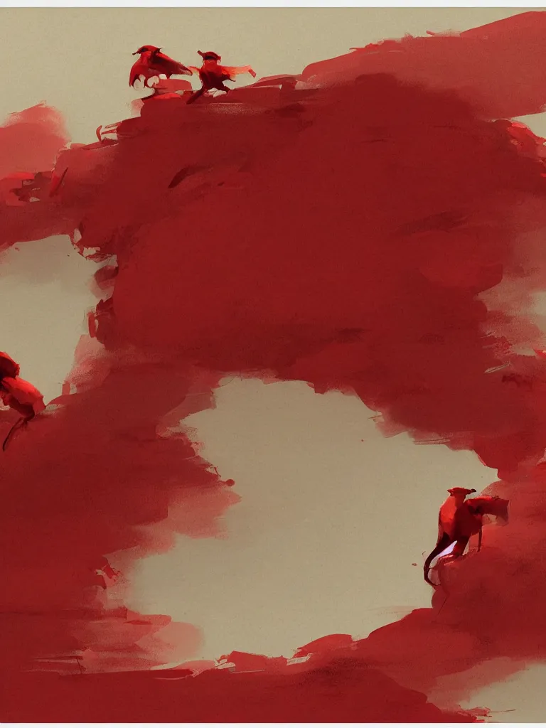 Image similar to reds by Disney Concept Artists, blunt borders, rule of thirds