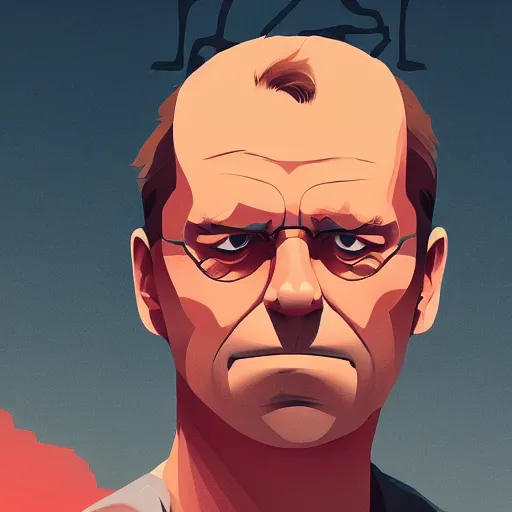 Image similar to face icon vector minimalist die hard, loftis, cory behance hd by jesper ejsing, by rhads, makoto shinkai and lois van baarle, ilya kuvshinov, rossdraws global illumination