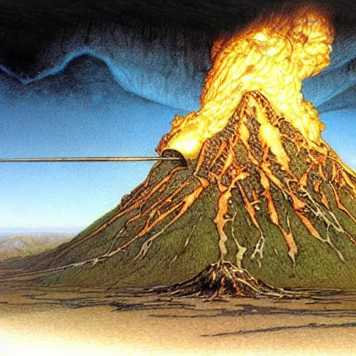 Image similar to poutine ( the canadian meal ) from mount doom by alan lee and john howe