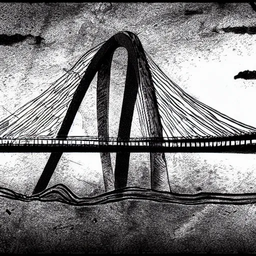 Image similar to the bridge, trending on artstation, junji ito 4 k