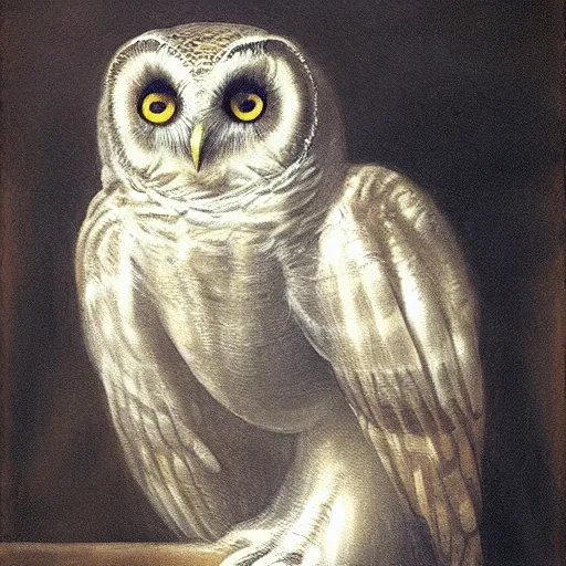 Prompt: owl by henry fuseli