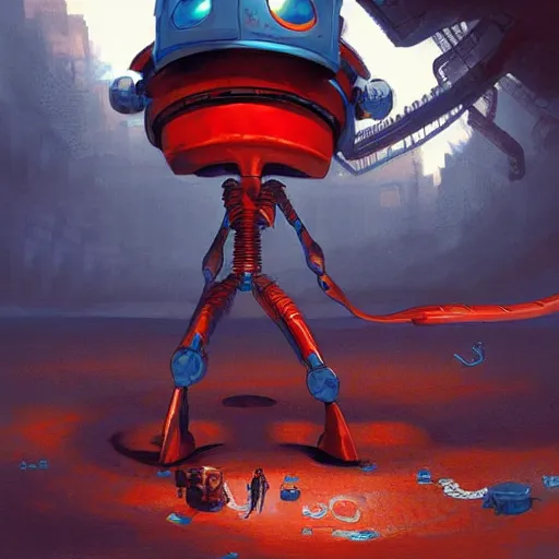 Prompt: alien robot 🛸 luffy, thief, by isaac asimov and marc simonetti