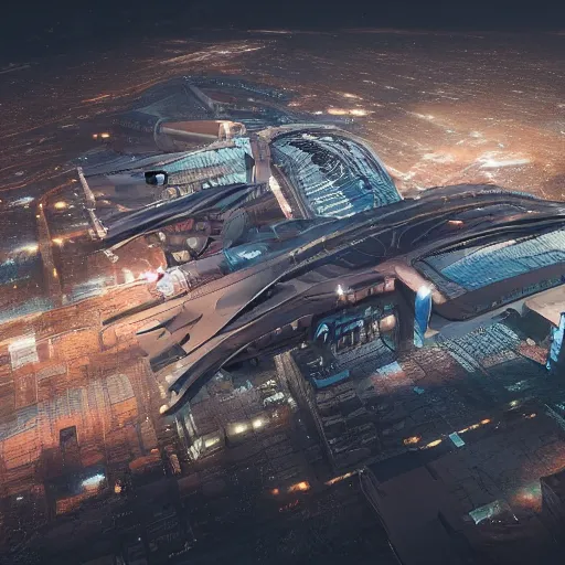 Prompt: Kazimierz Malewicz sci-fi motherboard airport view from above structure and digital billboard point cloud in the middle, unreal engine 5, keyshot, octane, artstation trending, ultra high detail, ultra realistic, cinematic, 8k, 16k, in style of zaha hadid, in style of nanospace, colors in style of blade runner 2049, in plastic, dark, tilt shift,