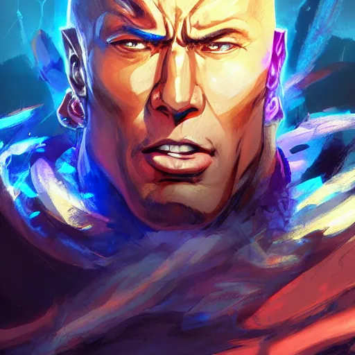 Prompt: anime portrait of the rock as a shaman yedi using dark force to eliminate trump as an anime antagonist by Stanley Artgerm Lau, WLOP, Rossdraws, James Jean, Andrei Riabovitchev, Marc Simonetti, and Sakimichan, trending on artstation