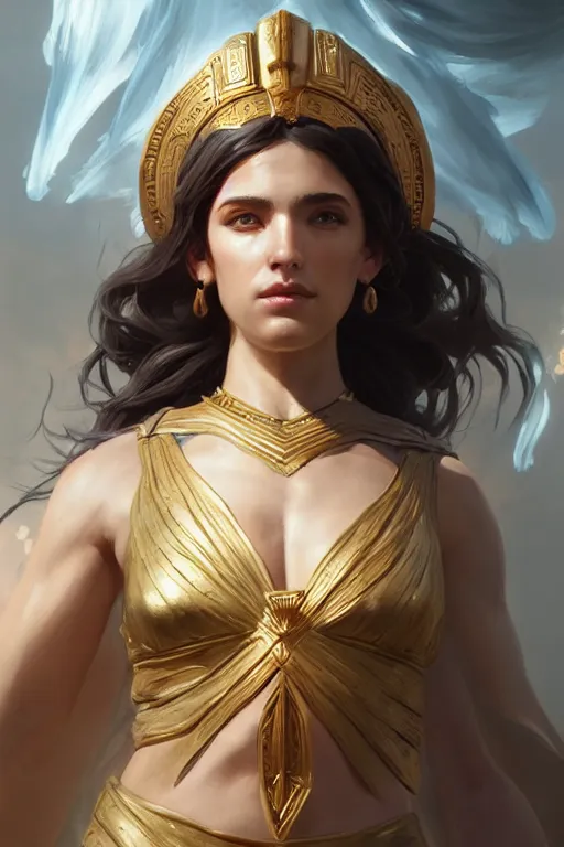 Image similar to goddess of the greece, highly detailed, digital painting, artstation, concept art, smooth, sharp focus, illustration, unreal engine 5, 8 k, art by artgerm and greg rutkowski and edgar maxence