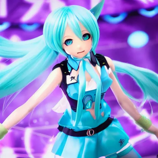 Image similar to miku hatsune, rtx