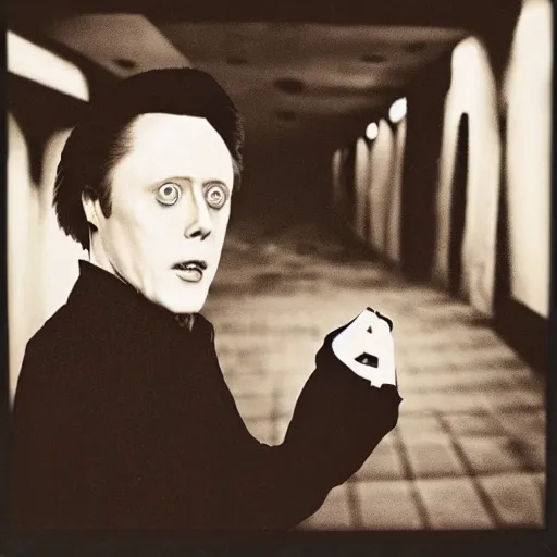 Prompt: Christopher Walken as a vampire, night vision, photography