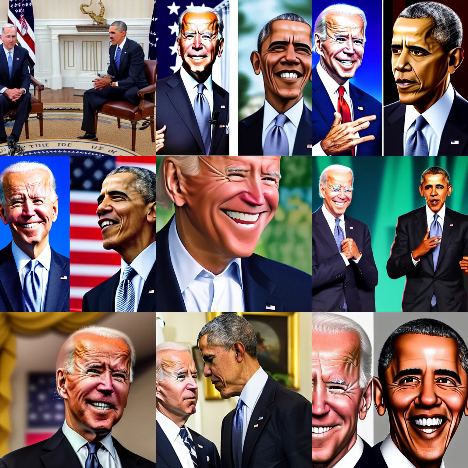 Prompt: Joe Biden and Barack Obama fusion dance, 4k