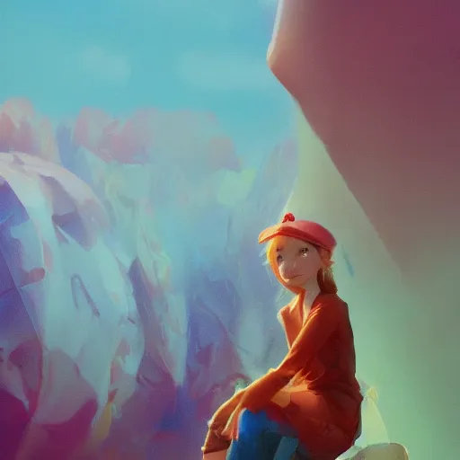 Image similar to painted portrait of a strawberry shortcake, fantastically pastel colors, octane render, matte painting concept art, official fanart behance hd artstation by jesper elsing, by rhads and makoto shinkai and lois van baarle and ilya kuvshinov and rossdraws