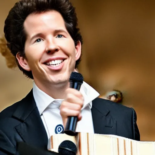 Image similar to Joel Osteen on a package of toilet paper