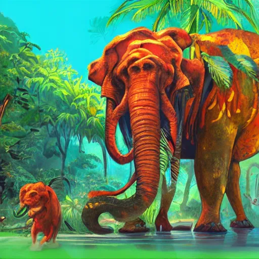 Prompt: zoo, concept art, illustrated, highly detailed, high quality, bright colors, optimistic,