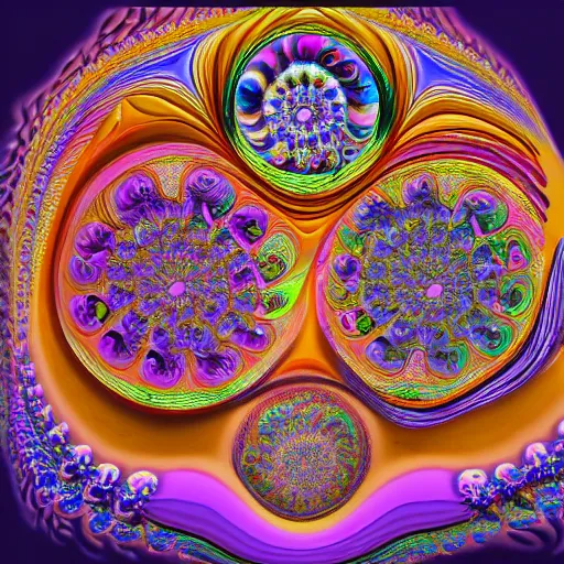 Image similar to award winning extremely detailed fractal artwork by takashi murakami 4 k 8 k