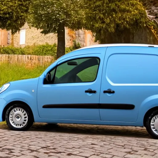 Image similar to A Renault Kangoo with giant wheels