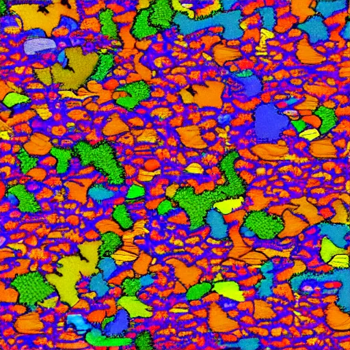 Prompt: colorful autostereogram illusion with psychedelic mushrooms dancing among a twilight desert of peyote