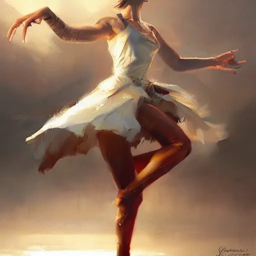 Prompt: oil painting dancerherbrose, by greg rutkowski, artstation