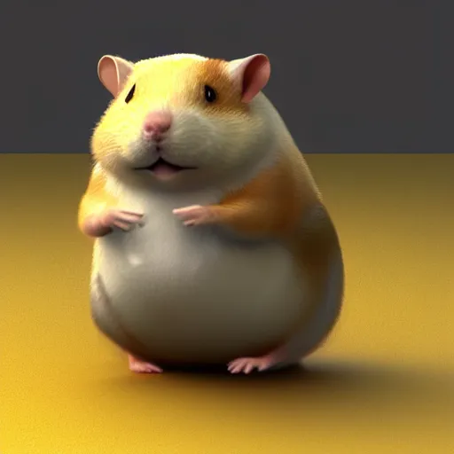 Image similar to fatty anthro hamster, 3 d render