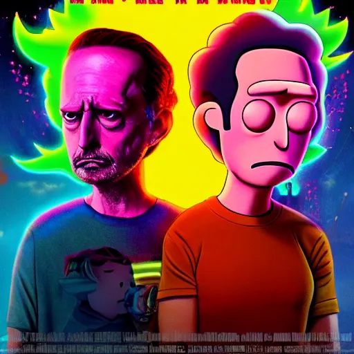 Image similar to rick and morty in the movie poster for blade runner 2 0 4 9 photorealistic 8 k
