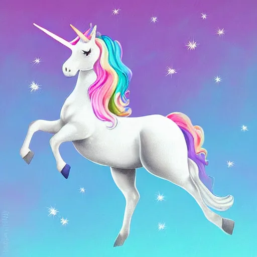 Image similar to unicorn, cute, digital art