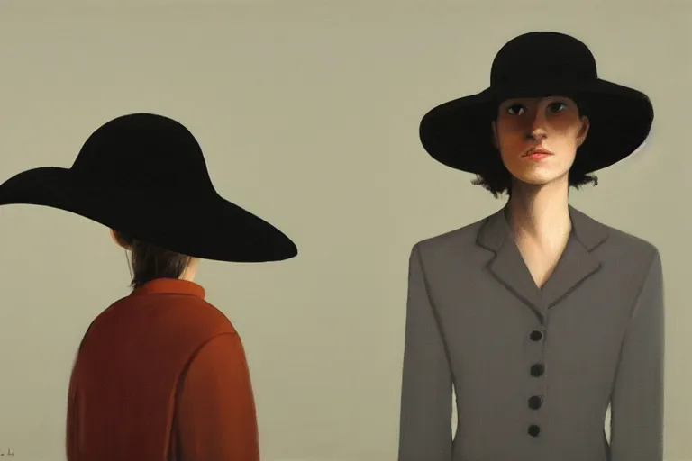 Image similar to young a woman with a raven - shaped hat artwork by tim eitel