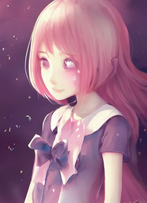 Prompt: adorable, brilliant, elegant, pastel texture, matte painting hyperpop cutest portrait trending on pixiv