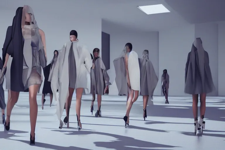 Image similar to Fashion Catwalk at monument, Professional Photography, High Quality Rendering, Octane Renderer, Redshift, 4k