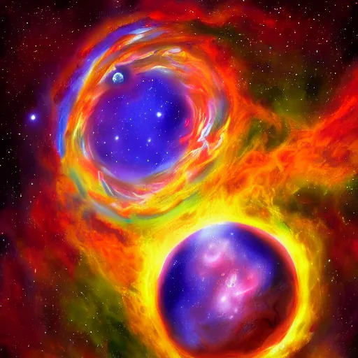 Image similar to digital painting of the heat deaht of the universe