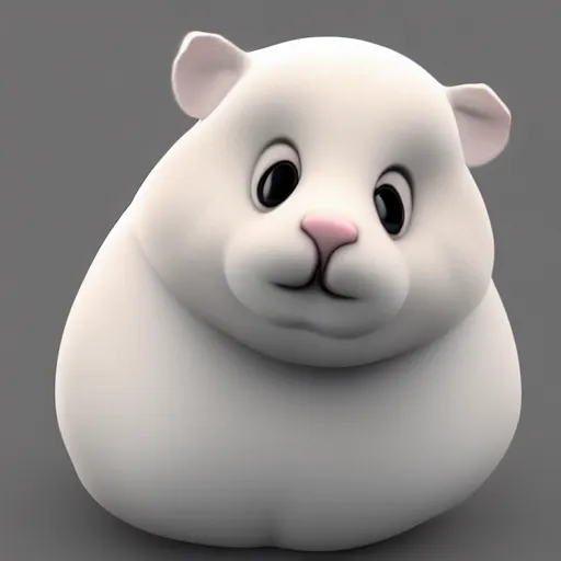 Prompt: fatty anthropomorphic hamster, 3 d render