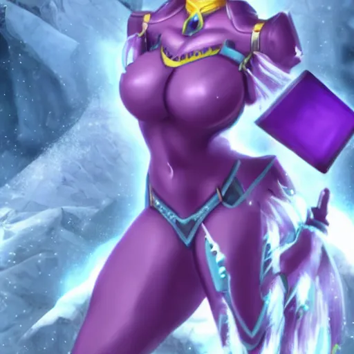 Image similar to glacial purple prime infinite neutral waifu leak