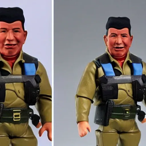 Prompt: Hugo Chávez as an g.i. joe action figure