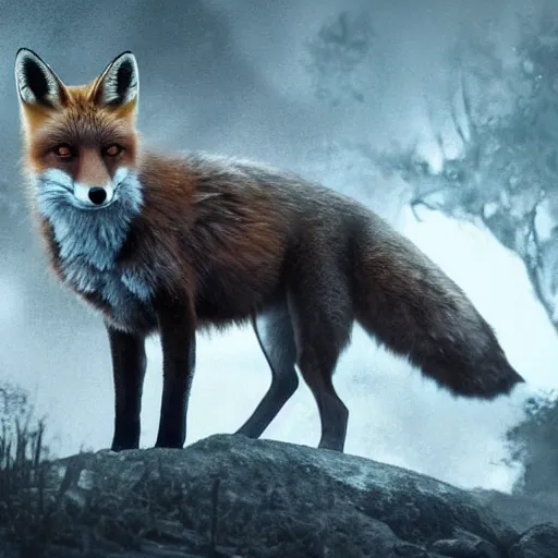 Image similar to a fox in elden ring, elden ring, dark souls