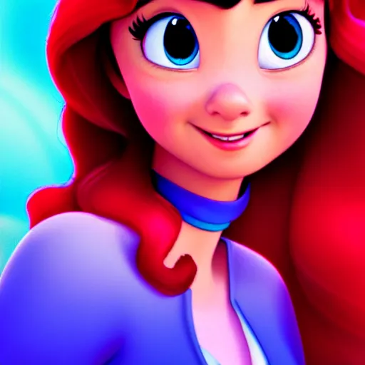 Image similar to portrait of a disney princess, pixar style , beautiful , cute , 4k , HD