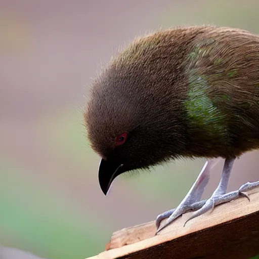 Image similar to a kiwi that is both a bird and a fruit