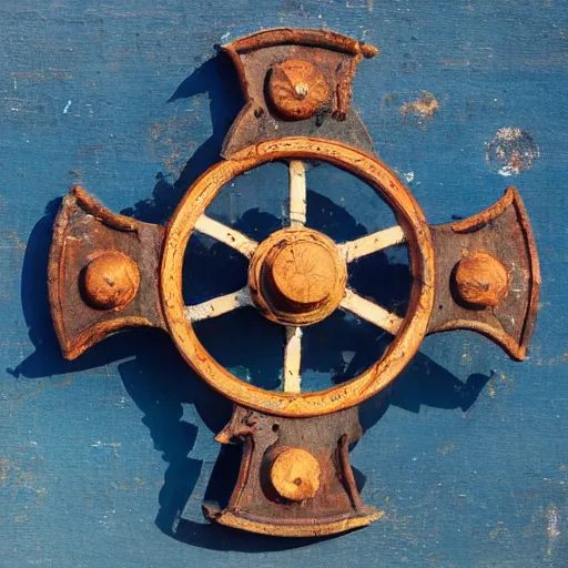Prompt: symbol of a ship wheel