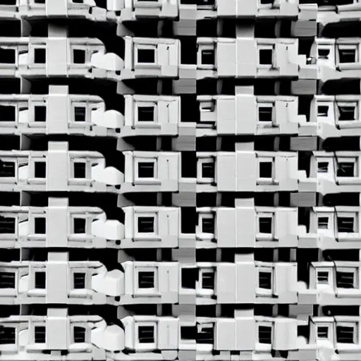 Image similar to lego brutalism architecture, photography