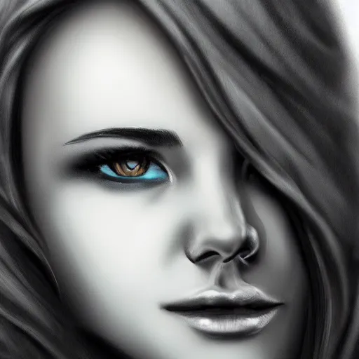 Image similar to detailed illustration close up of a crying pretty woman, highly detailed, realistic, trending on art station