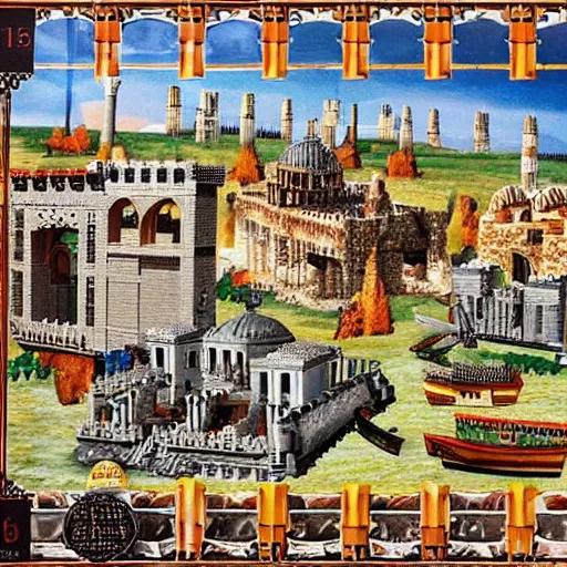 Image similar to 1 4 5 3 fall of constantinople lego set, fall of the byzantine empire, siege of constantinople by the ottoman empire