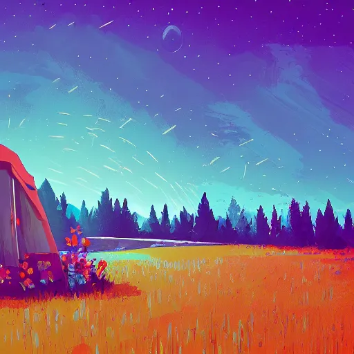 Prompt: camp half-blood, summer camp, spes cabin, flowers, hope, highly detailed, artstation, by alena aenami