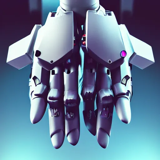Prompt: mecha Heart-shaped fingers, two hang, Five fingers on the hand, a close up, white steel, extreme details, matte, noise, smoke, vertical symmetry, colourful lighting, steel joint, Wires, Mechanisms, unreal engine 5, artstationHD, 4k, 8k, 3d render, 3d Houdini, cinema 4d, octane,