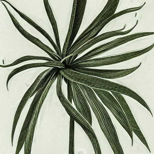 Prompt: botanical drawing of an alien plant species