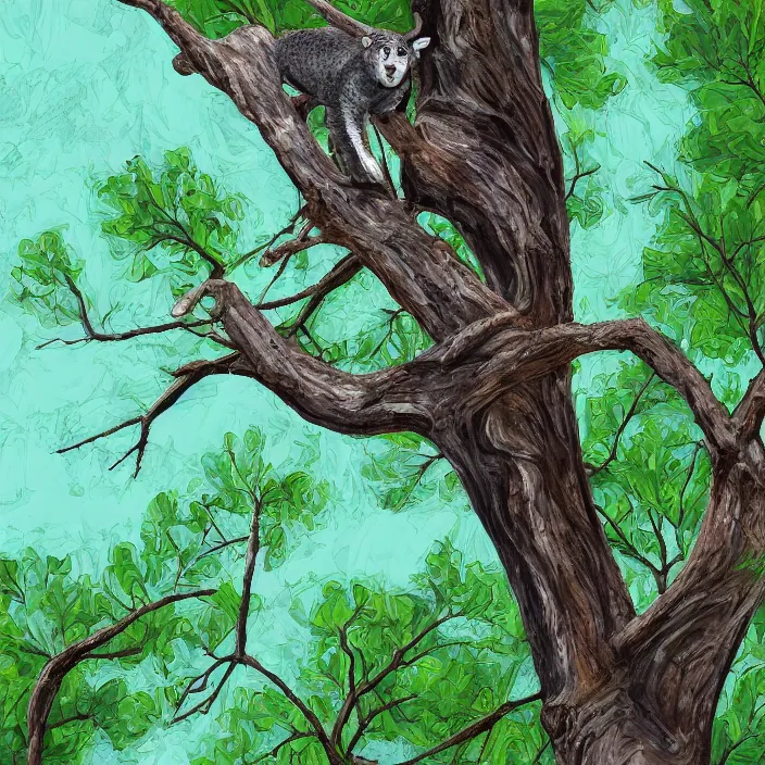 Image similar to going out on a limb, digital painting