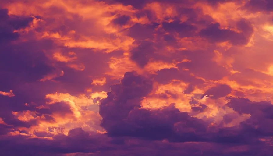 Image similar to clouds in the shape of a beautiful curvy woman, realistic, detailed, orange / pink sky, dreamy