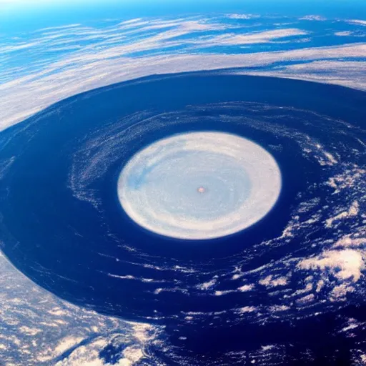 Prompt: flat earth as seen from space